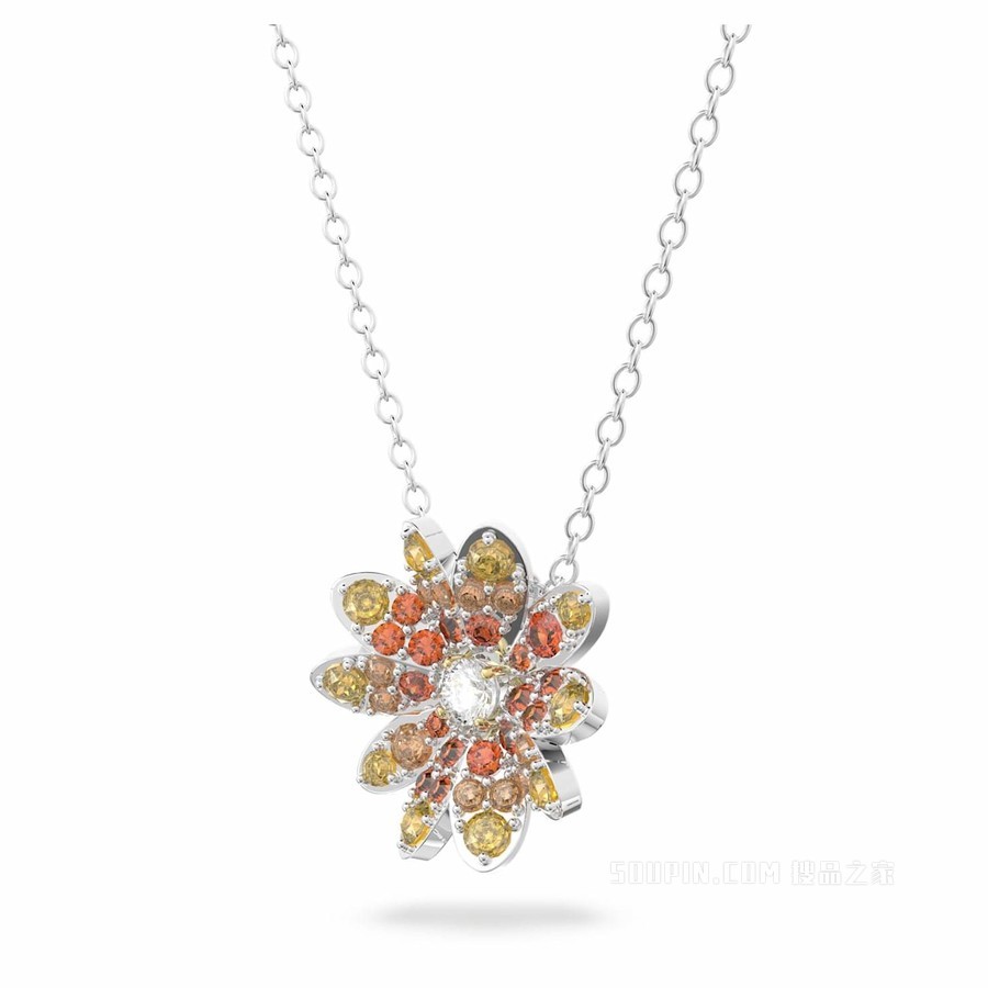 Eternal Flower 链坠, 花朵, 流光溢彩, 多种金属润饰