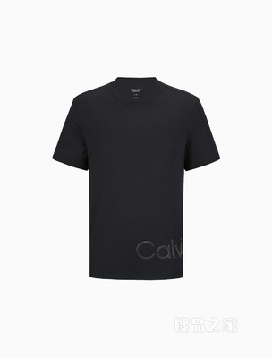 Calvin Klein 22春夏男士运动休闲圆领醒目贴胶大LOGO短袖T恤4MS2K111