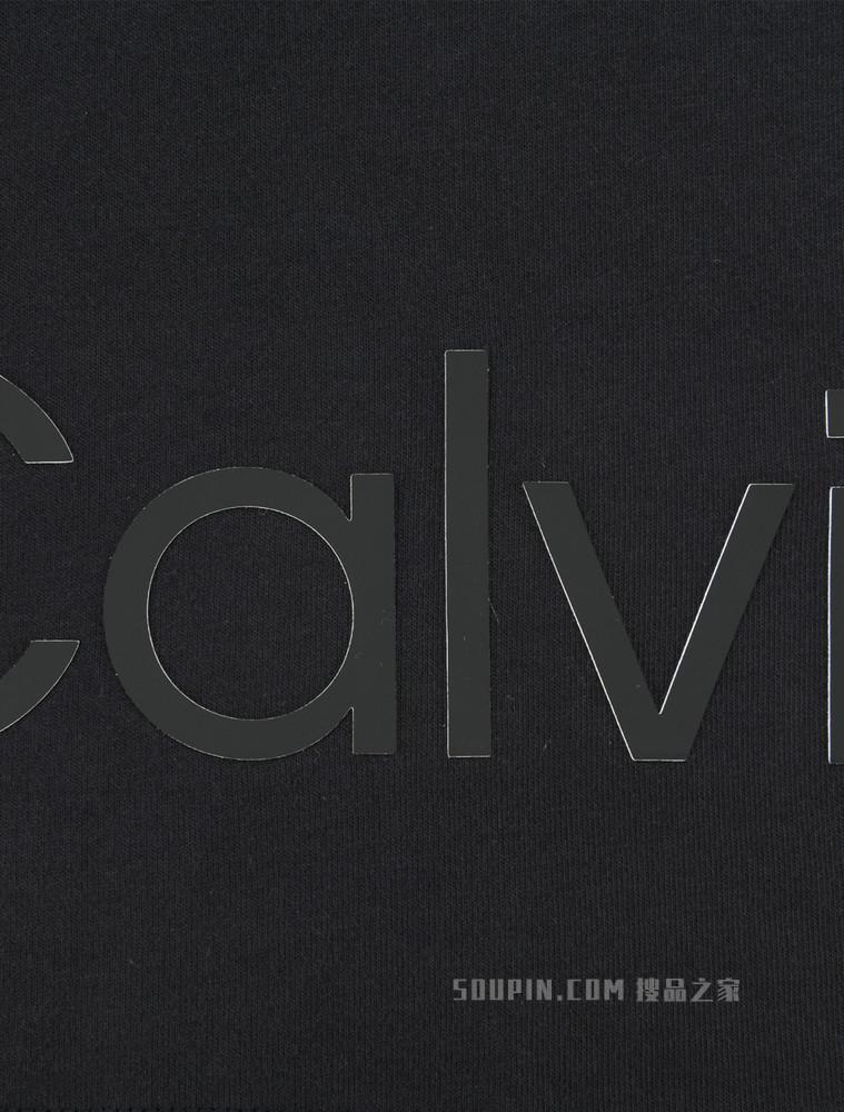 Calvin Klein 22春夏男士运动休闲圆领醒目贴胶大LOGO短袖T恤4MS2K111