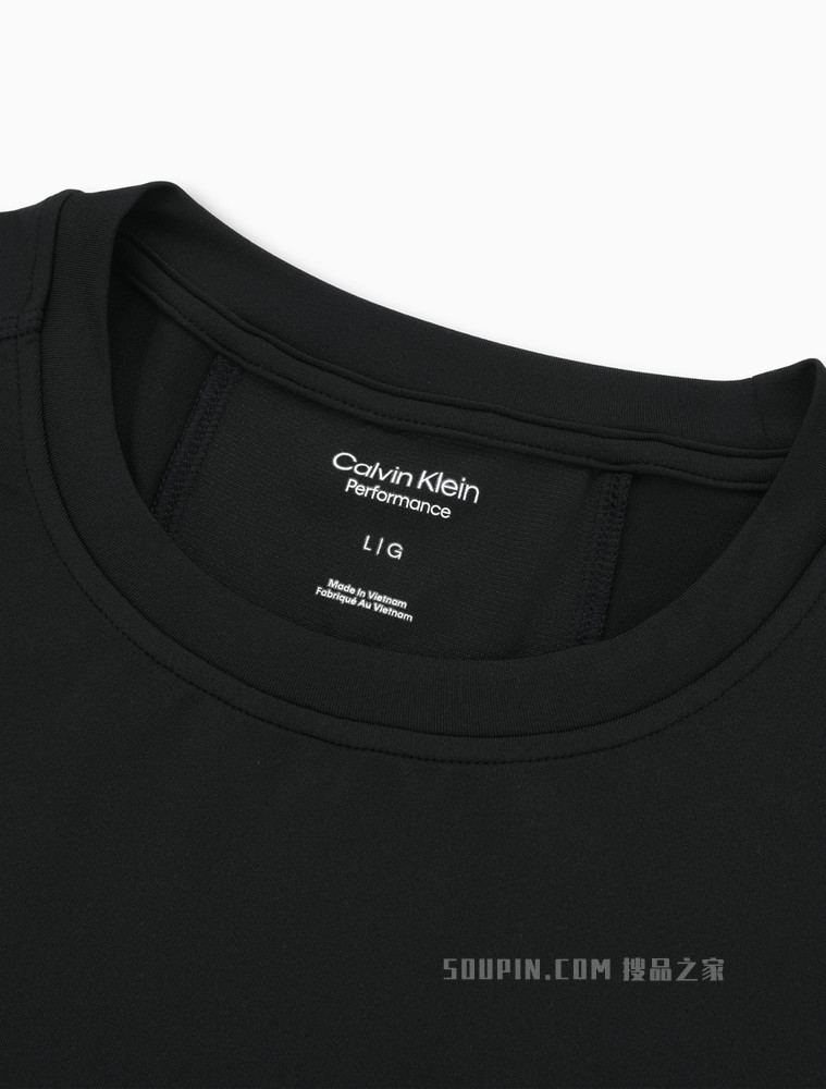 Calvin Klein 22春夏男士透气网眼拼接循环LOGO织带运动短袖T恤4MS2K113