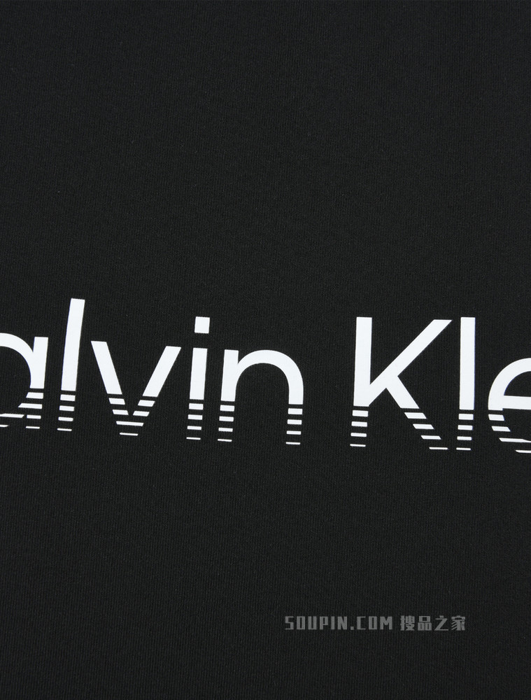 Calvin Klein 22春夏男士透气网眼拼接循环LOGO织带运动短袖T恤4MS2K113