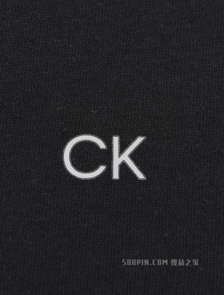Calvin Klein 22春夏新款男士时尚圆领插肩袖LOGO织带短袖T恤4MS2K114