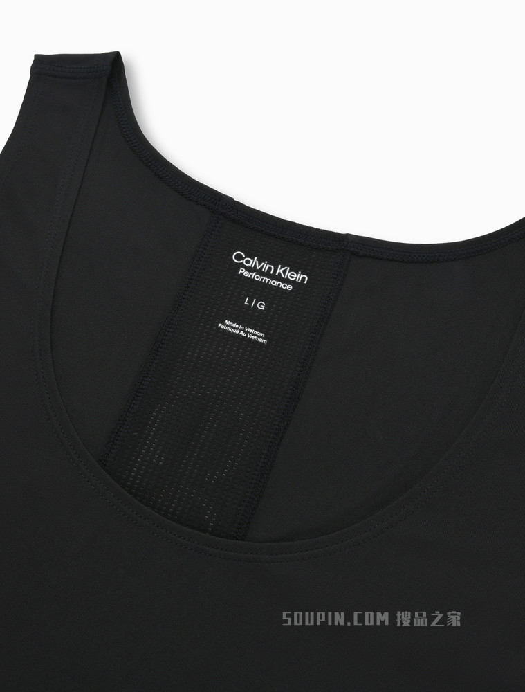 Calvin Klein 22春夏男士简约休闲网眼拼接透气印花LOGO运动背心4MS2K108