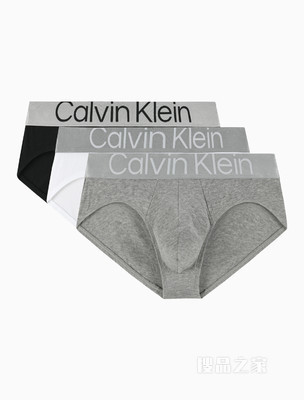 Calvin Klein 22春夏新款男士三条装醒目大LOGO棉质透气三角内裤NB3129