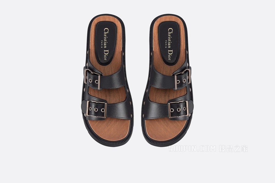 Diorquake 饰带凉鞋 黑色牛皮革