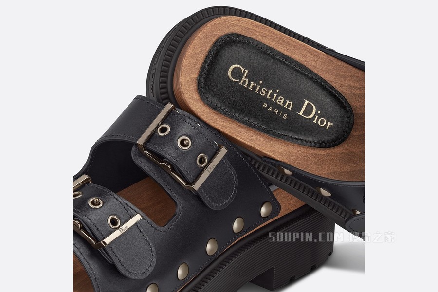 Diorquake 饰带凉鞋 黑色牛皮革