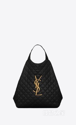 ICARE加大号绗缝羊皮革购物袋