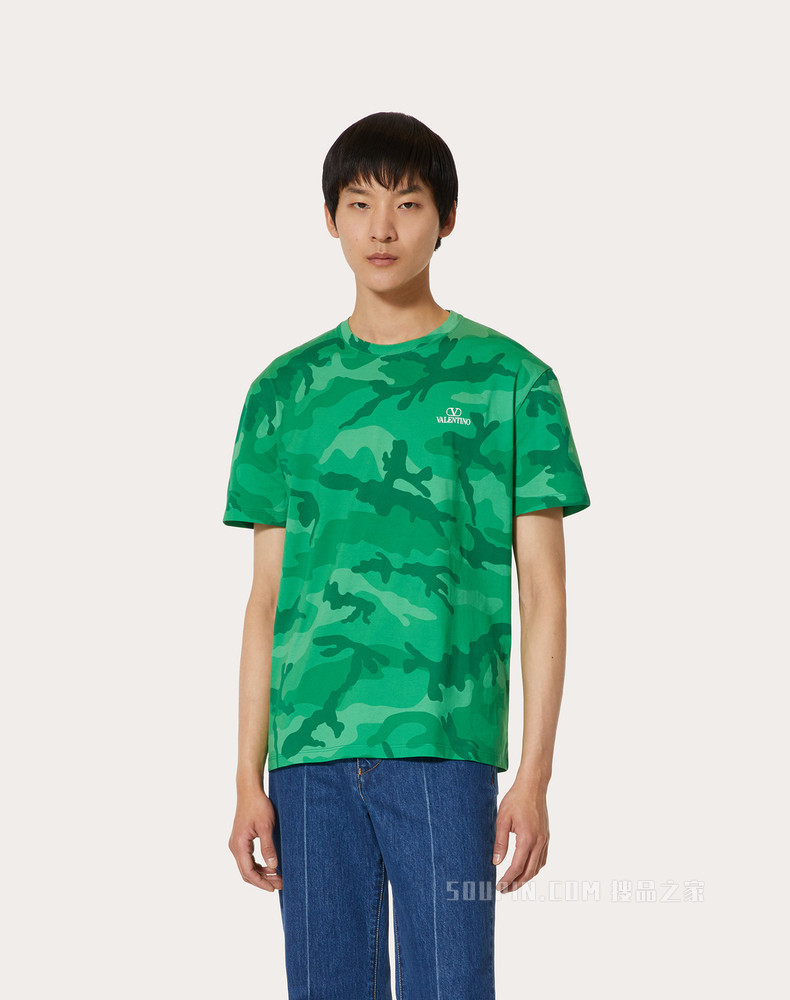 CAMOUFLAGE迷彩印花棉质T恤