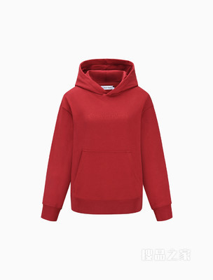 【预估到手价900】Calvin Klein 22春夏女士时尚纯棉连帽简约刺绣LOGO套头卫衣40WH106