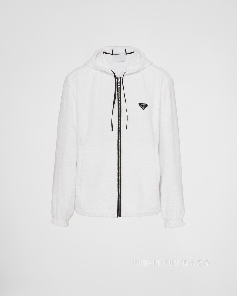 毛圈织物连帽外套