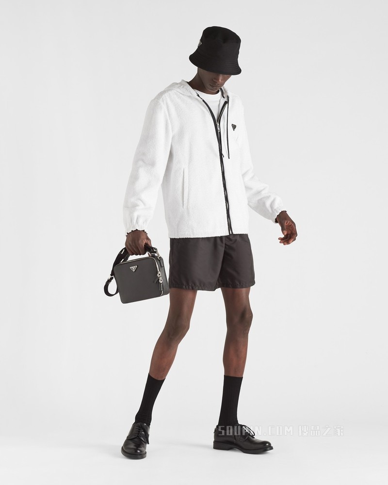 毛圈织物连帽外套