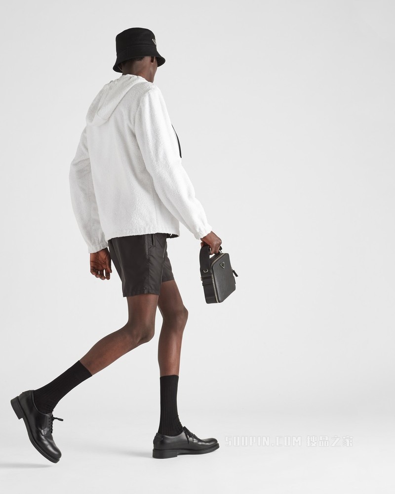 毛圈织物连帽外套