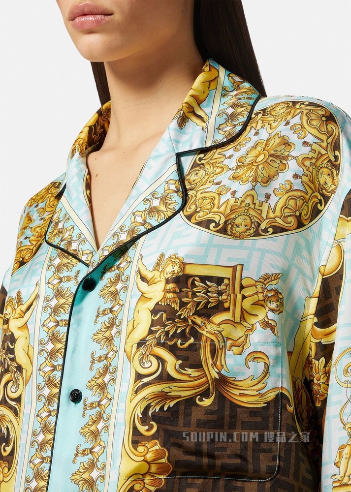 Fendace Gold Baroque睡衣上衣