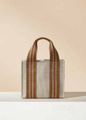 The Suitcase Stripe 托特包 棉 , 亚麻