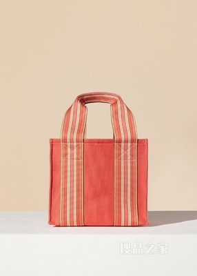 The Suitcase Stripe 托特包 棉 , 亚麻