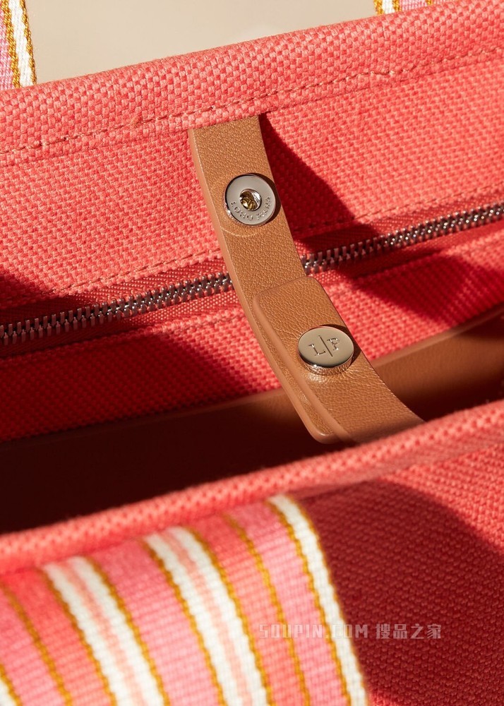 The Suitcase Stripe 托特包 棉 , 亚麻