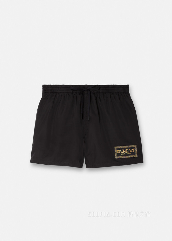 Fendace Logo中长泳裤
