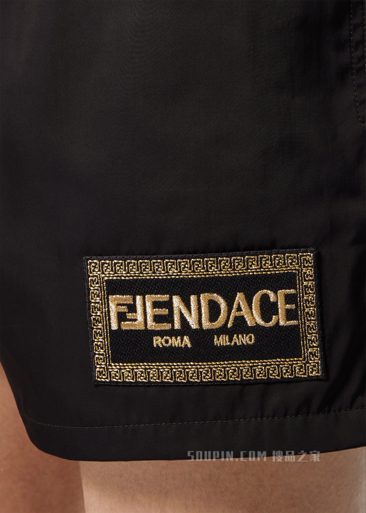 Fendace Logo中长泳裤