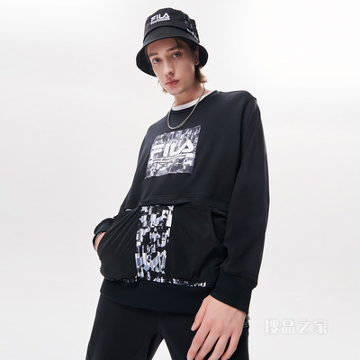 FILA x White Mountaineering联名男子套头卫衣