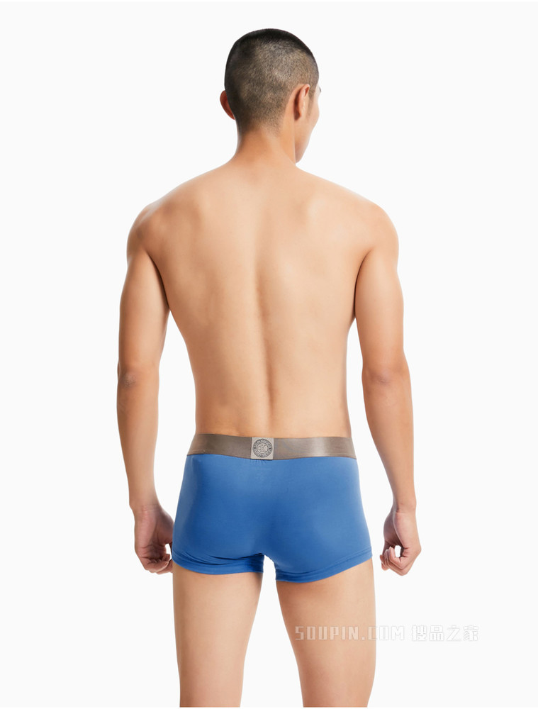 【炫光引力带】Calvin Klein 男士光泽目LOGO腰边细滑透气平角内裤NB2540
