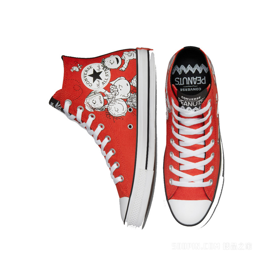 【男女同款】Converse x Peanuts Chuck Taylor All Star 中性 红色