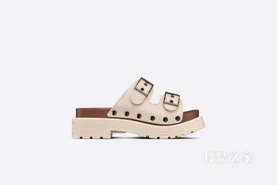 Diorquake 饰带凉鞋 白色牛皮革