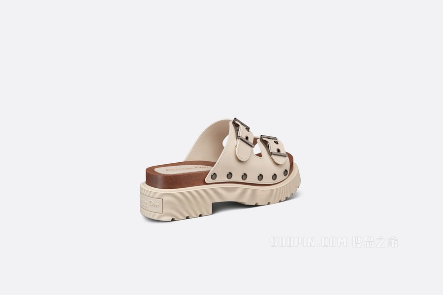 Diorquake 饰带凉鞋 白色牛皮革