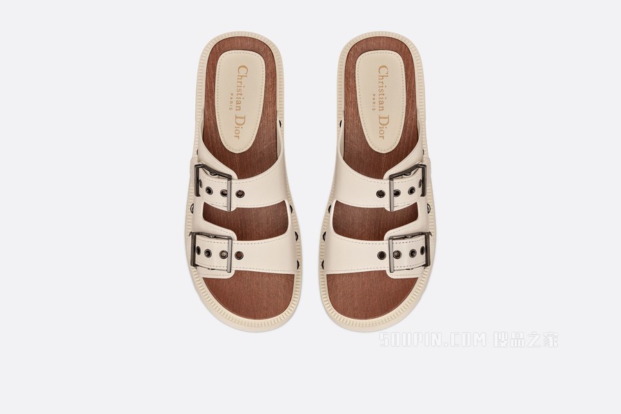 Diorquake 饰带凉鞋 白色牛皮革