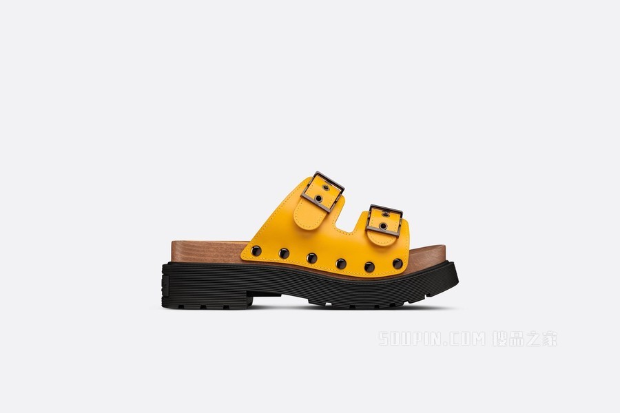 Diorquake 饰带凉鞋 黄色牛皮革