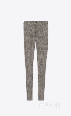 威尔士亲王针织修身长裤