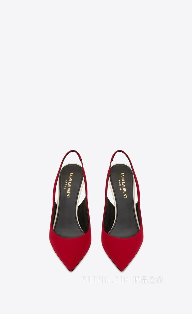 Zoe双绉露跟浅口高跟鞋