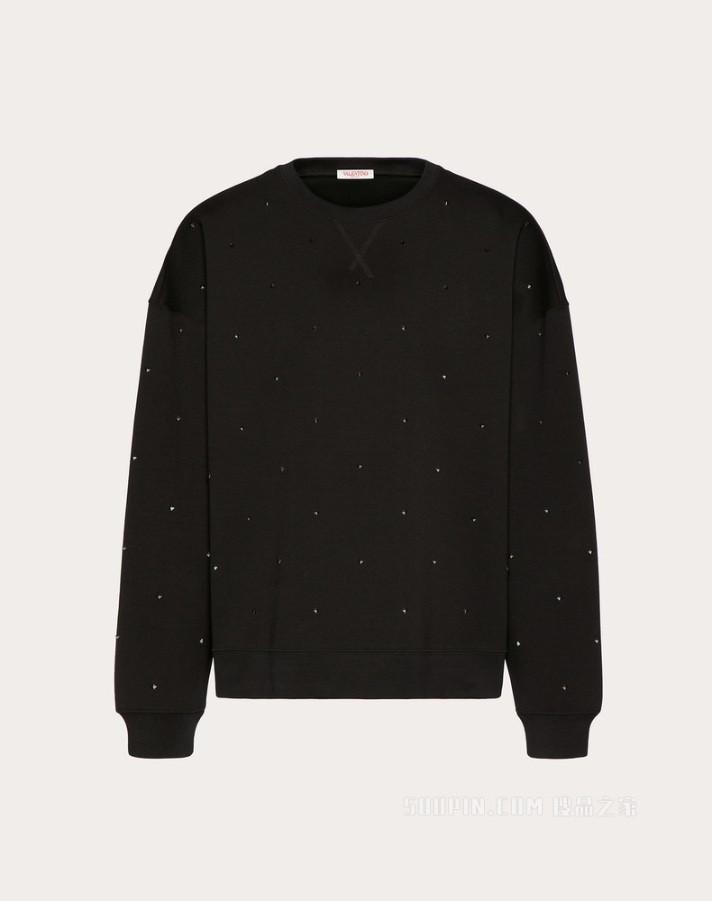 ROCKSTUD SPIKE铆钉棉质圆领卫衣
