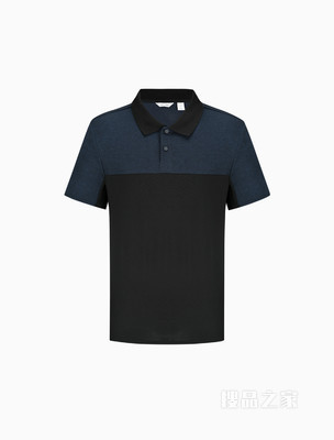 Calvin Klein 22春夏新款男士商务休闲拼色翻领透气短袖Polo衫40HC217