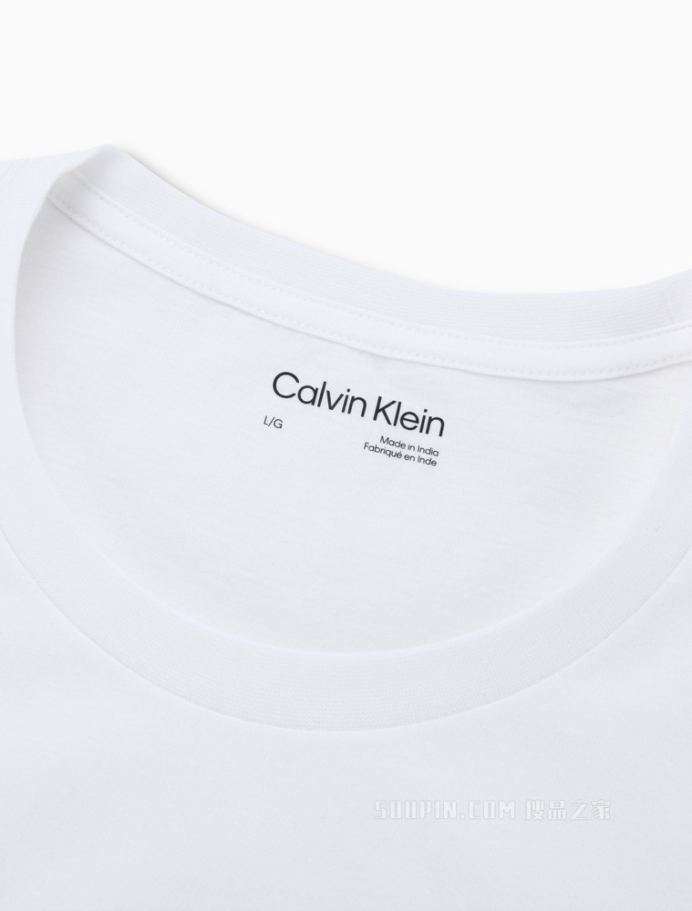 Calvin Klein 22春夏新款男士休闲圆领纯棉渐变色块短袖T恤40IC803