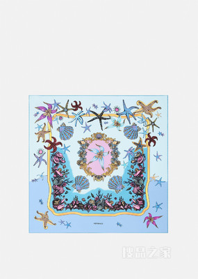 Trésor de la Mer印花真丝方巾