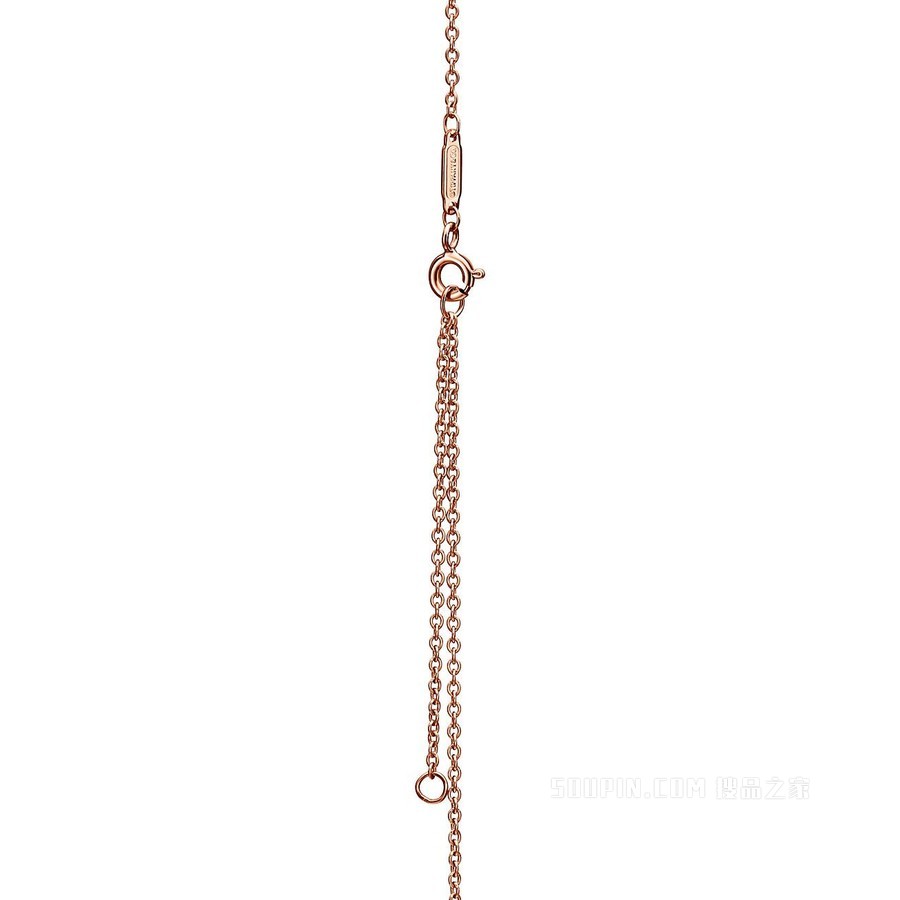 Tiffany Knot 系列 18K 玫瑰金镶钻项链