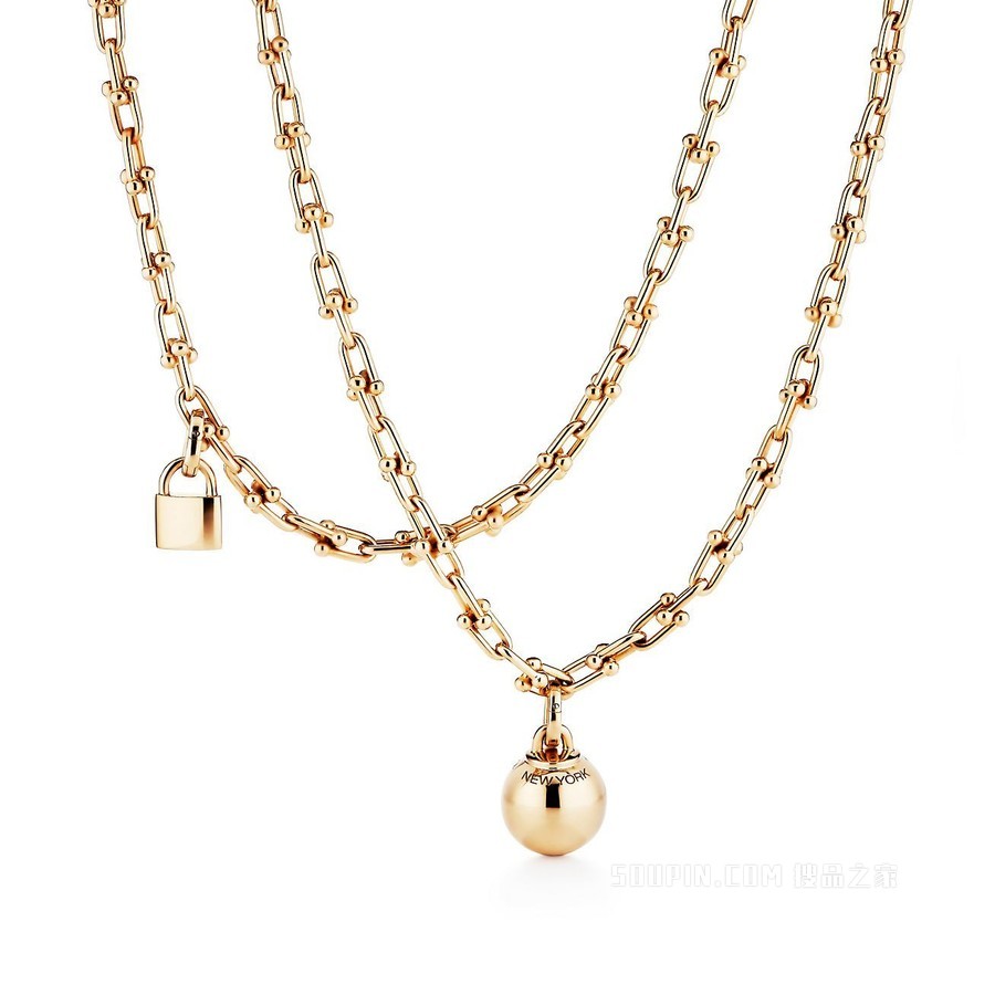 Tiffany HardWear 系列 18K 黄金缠绕式项链。