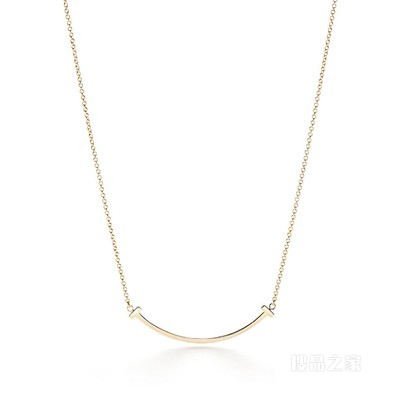 Tiffany T 系列 18K 黄金 Smile 项链，小号