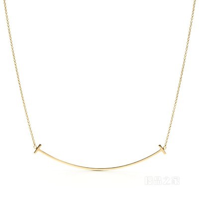 Tiffany T 系列 18K 黄金 Smile 项链，大号