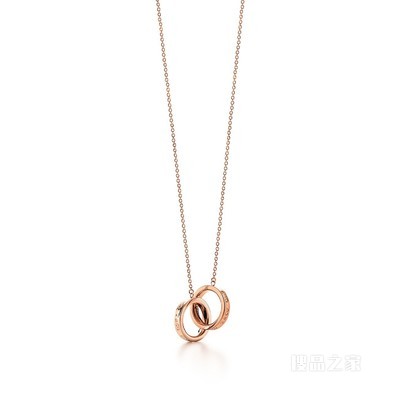 Tiffany 1837® 系列 18K 玫瑰金扣环圈形项链，小号