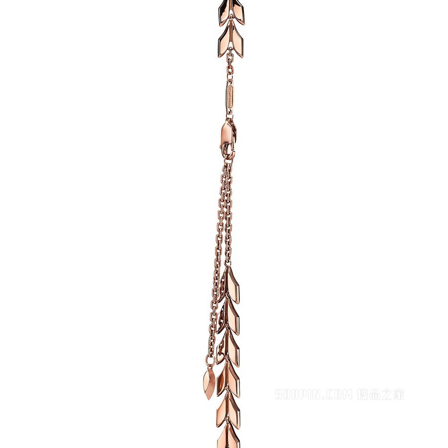 Tiffany Victoria™ 系列 18K 玫瑰金镶钻藤蔓垂坠项链