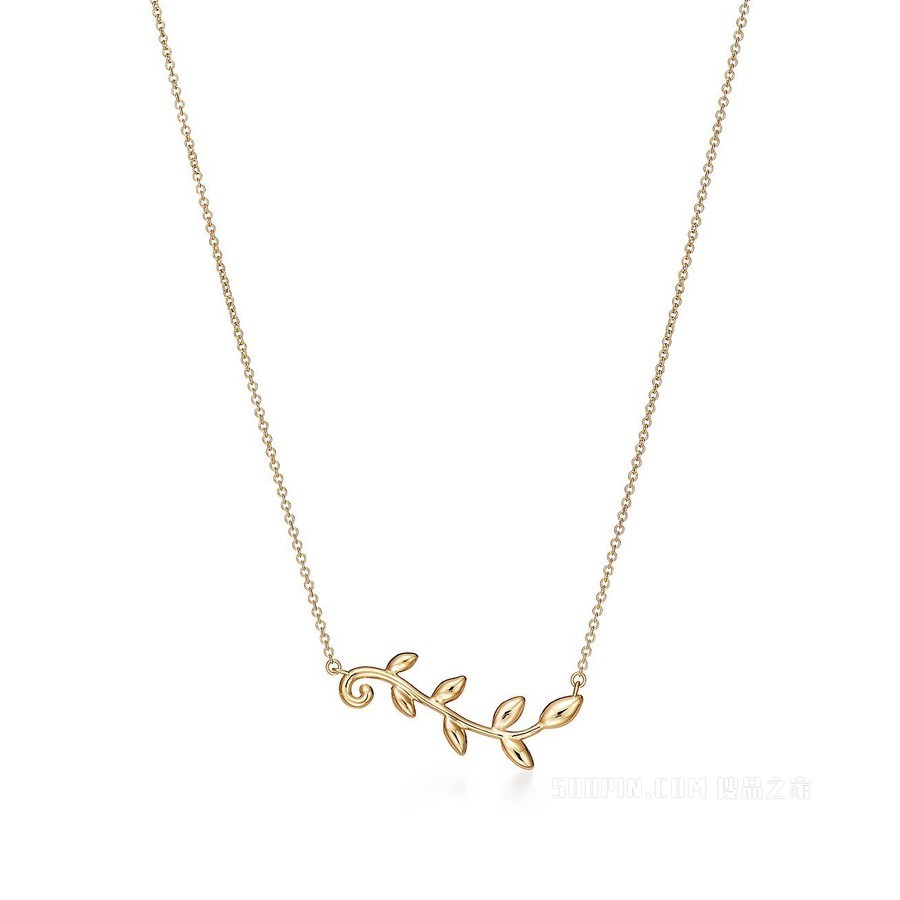 Paloma Picasso® 系列 18K 黄金 Olive Leaf 蔓枝项链。