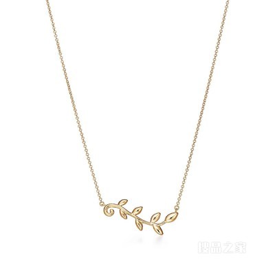 Paloma Picasso® 系列 18K 黄金 Olive Leaf 蔓枝项链。
