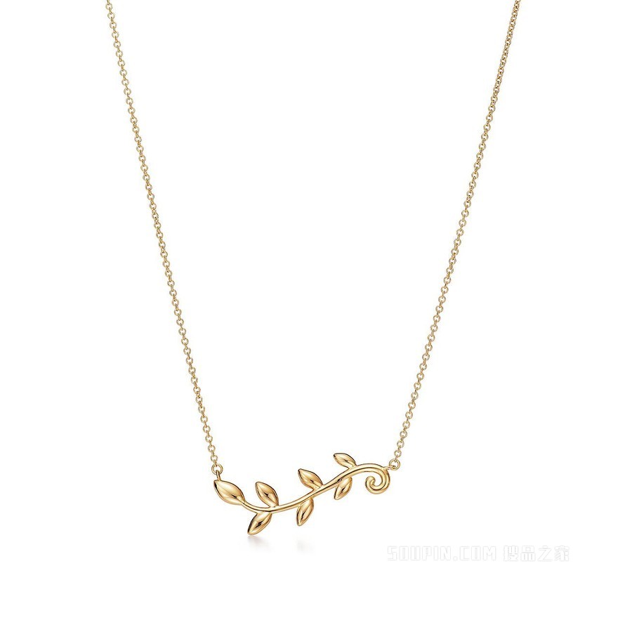 Paloma Picasso® 系列 18K 黄金 Olive Leaf 蔓枝项链。