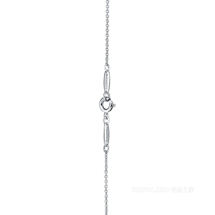 Elsa Peretti® 系列纯银及 18K 玫瑰金 Open Heart 项链。