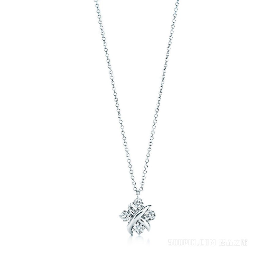 Tiffany & Co. Schlumberger 系列铂金镶钻 Lynn 项链。