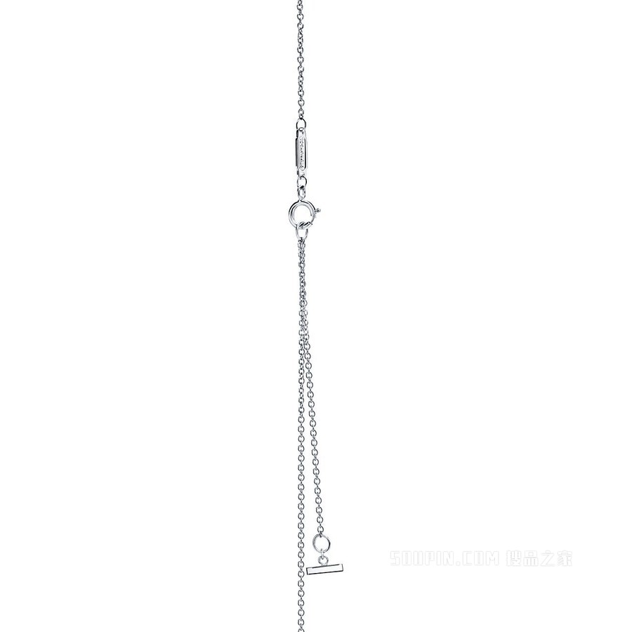 Tiffany T 系列 18K 白金 Smile 项链。