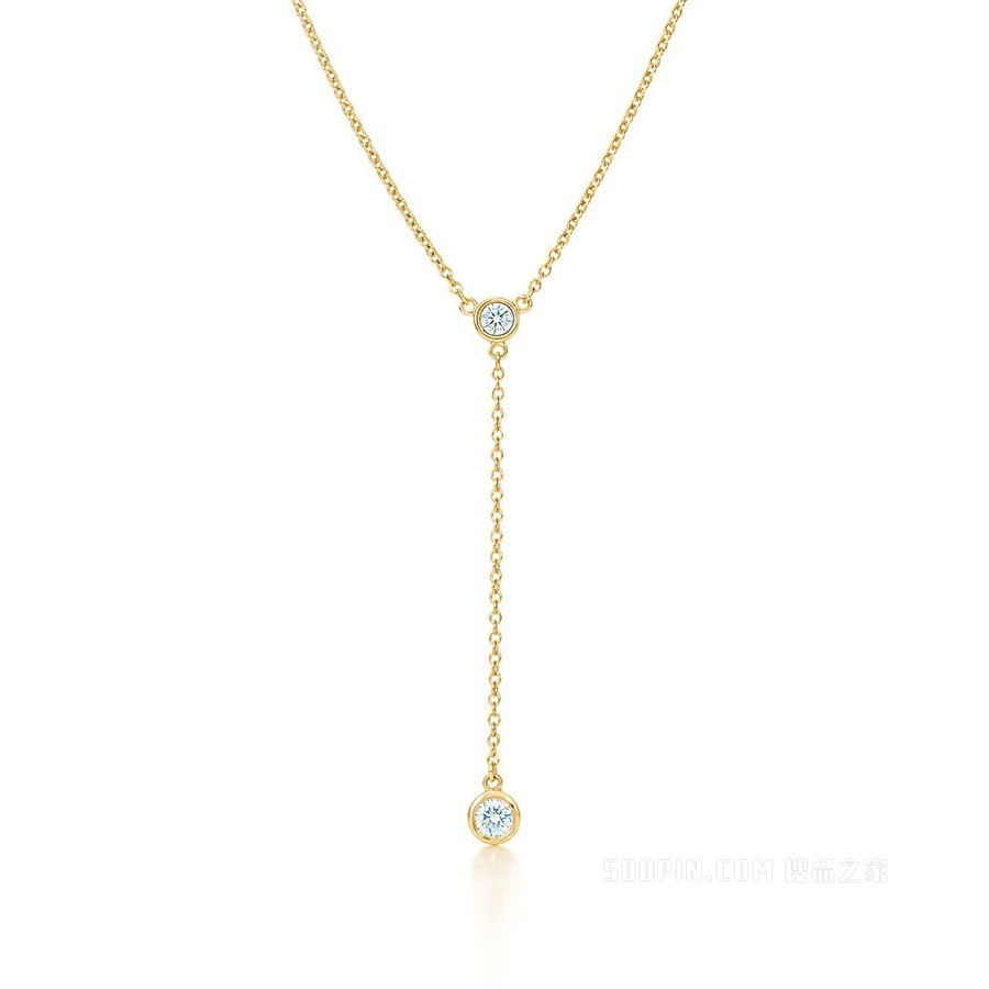 Elsa Peretti® 系列 18K 黄金 Diamonds by the Yard™ 项链。