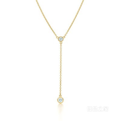 Elsa Peretti® 系列 18K 黄金 Diamonds by the Yard™ 项链。