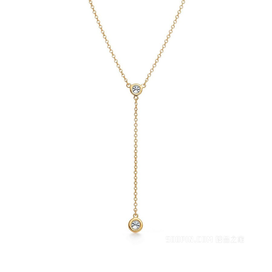 Elsa Peretti® 系列 18K 黄金 Diamonds by the Yard™ 项链。